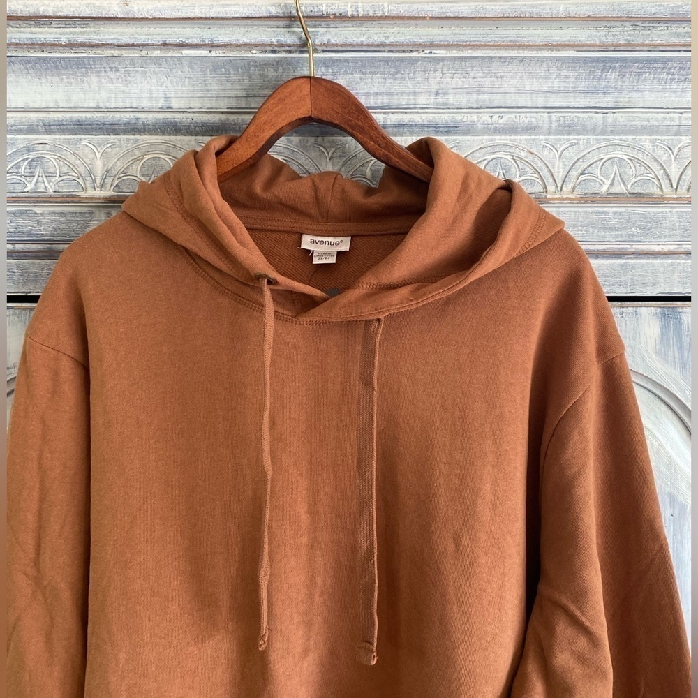 Avenue Women's Plus Size SWEATSHIRT SO COZY - Copper - Picture 5 of 11